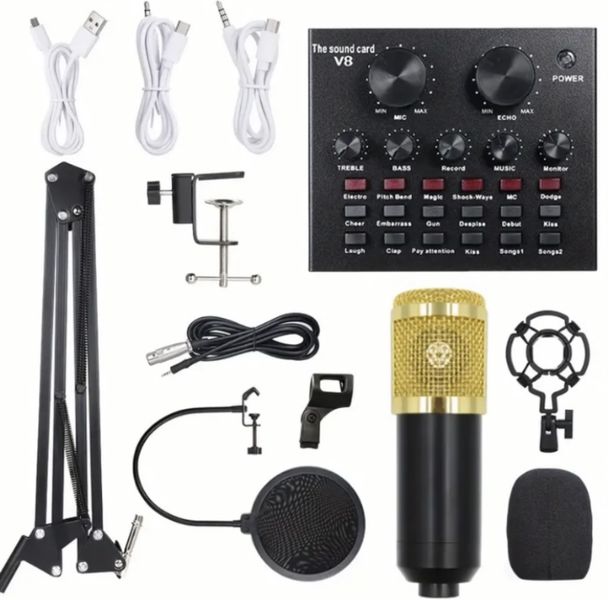 Clear Sound Pro : Uni-Directional Condenser Mic With Audio Card Mixer