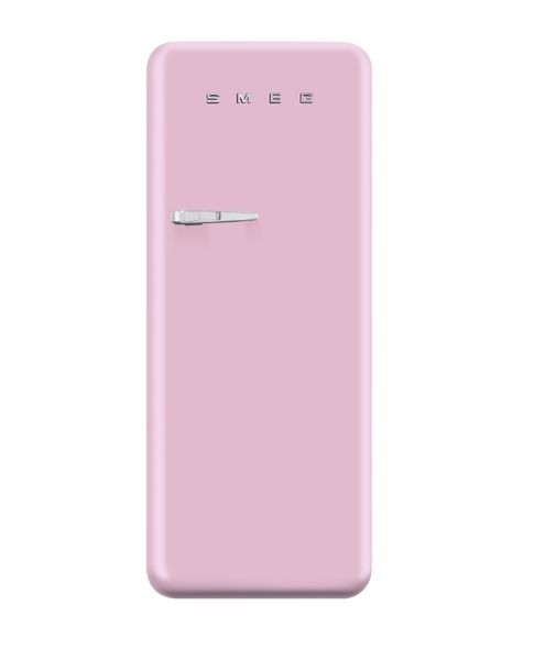 Smeg 60cm Pink Retro fridge with ice box (Right hinge)