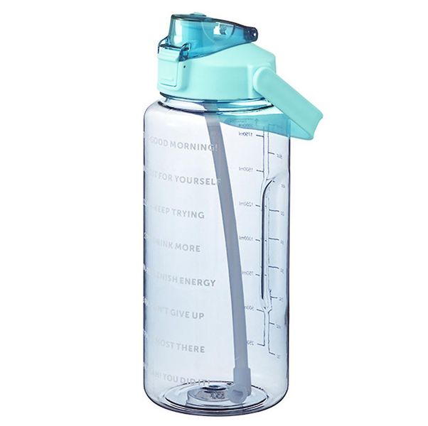 Extra Large Water Bottle with Motivational Time Makers - 2L