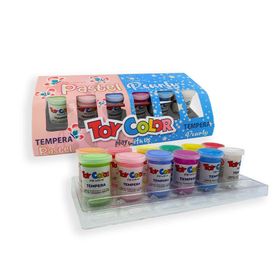 Pasuto Toy color 80 ml Superwashable finger Paint pot box (confezione da 6