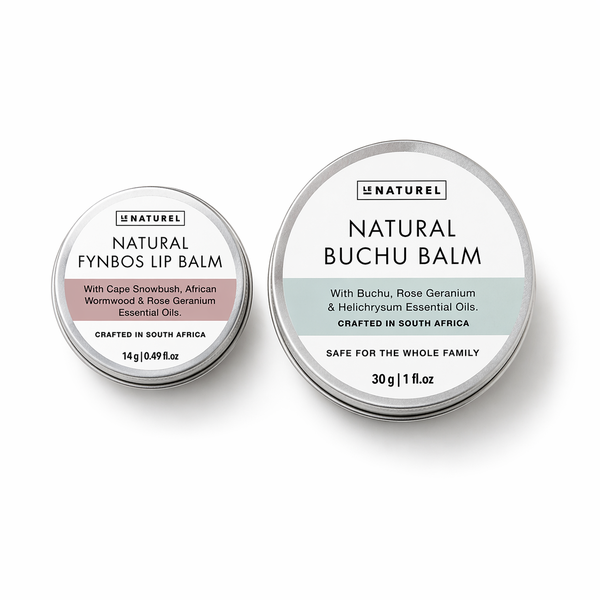 Le Naturel 14g Fynbos Lip Balm &amp; 30g Natural Buchu Balm Duo