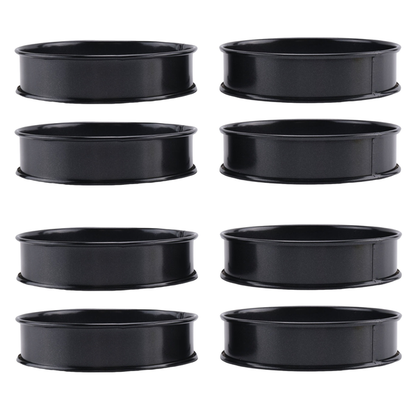 8Pcs Crumpet Rings Nonstick English Muffin Rings 4Inch For Baking