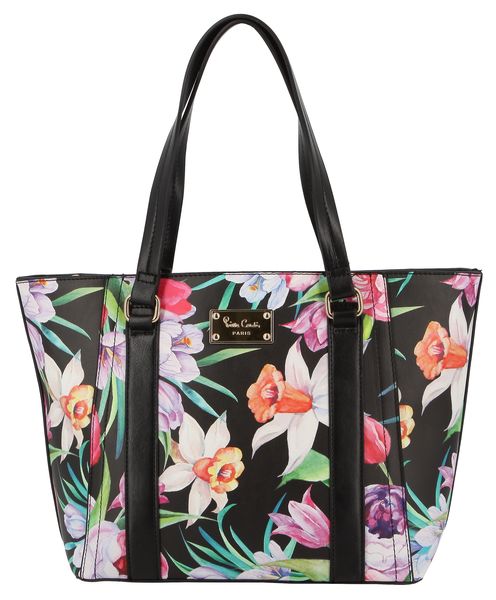 Pierre Cardin Aaliyah Floral Tote Bag - Black