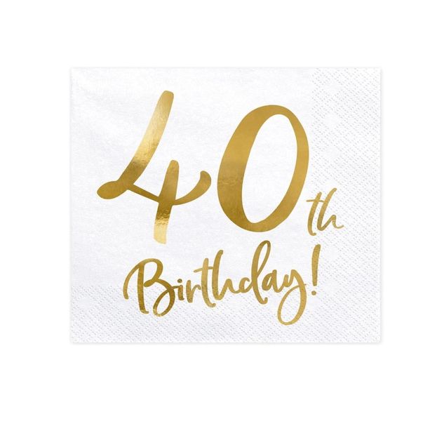 Happy Birthday Milestone Serviettes (Pack of 20)