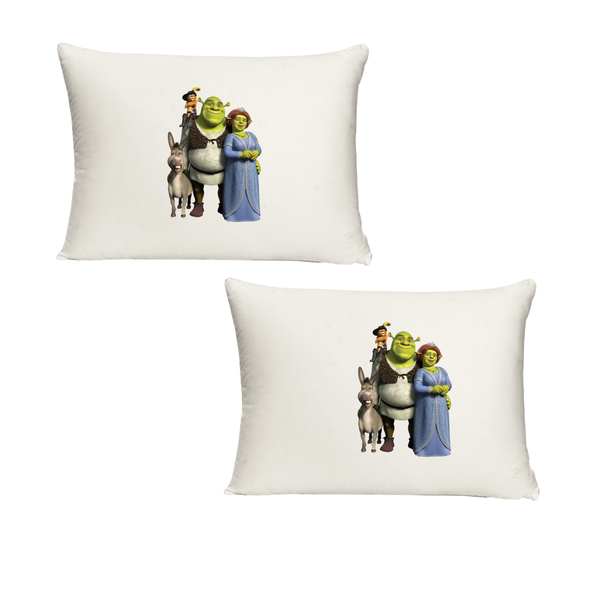 Katz Designs - Twin Standard Pillow Cases Shrek + Friends