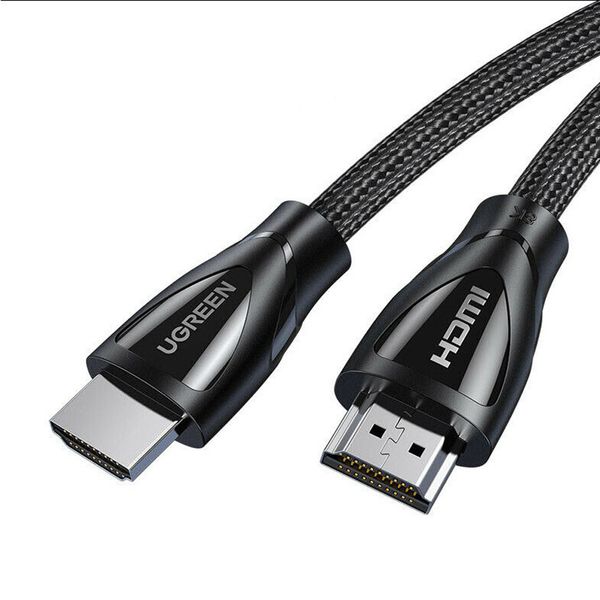 UGreen 80403 HDMI V2.1 Male to Male Braided 8K@60Hz 2m Cable-BK