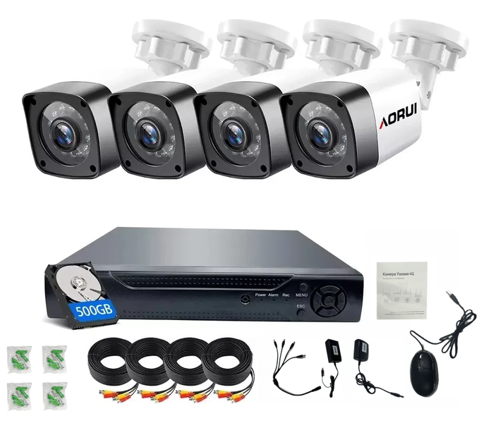 CCTV AHD Direct +4 Channel cctv camera system +500GB HDD