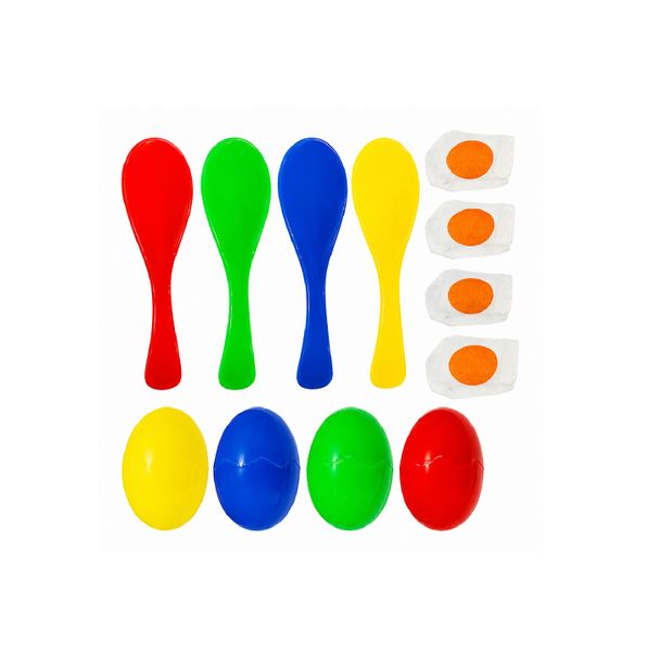 4 Player Balance Challenge Egg, Spoon &amp;Yolk Race Pack And Yolk Relay Mode