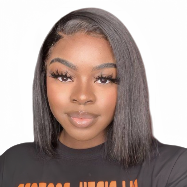 Marigold 12-inch Bob Wig Frontal Human Hair Transparent Lace
