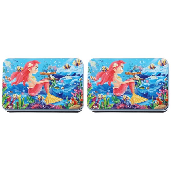2 Pack - Mermaid Underwater Jigsaw Puzzle Sets For Kids - Multicolour