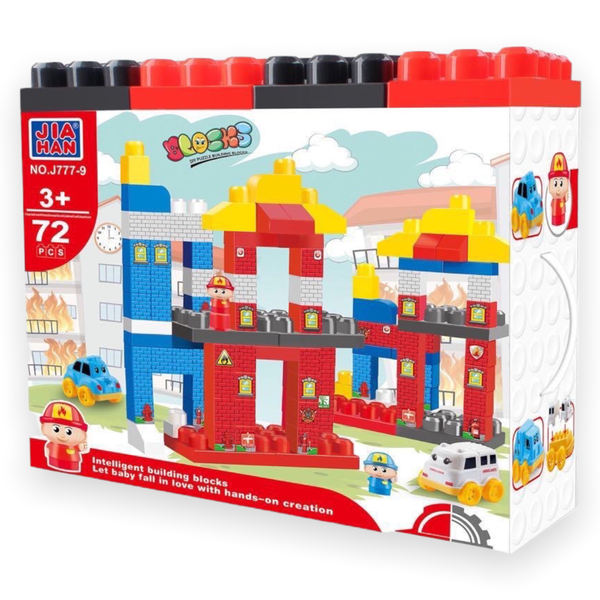 72-Piece Fire Fighting Building Blocks Toy Set - Construction Toys for Boys