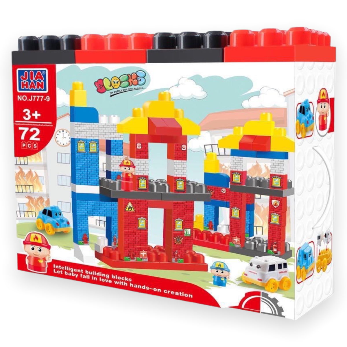 72-Piece Fire Fighting Building Blocks Toy Set - Construction Toys for ...