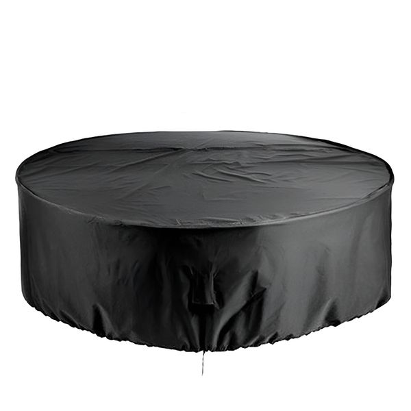 70 cm Round Waterproof Oxford Cloth Patio Furniture Cover - Black