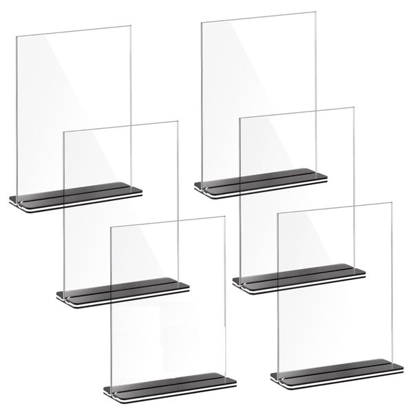 Craft A5 Transparent Double Sided Acrylic Sign Display Holder 3pc- 21cm