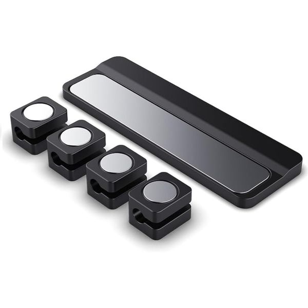 MagnoGrip Magnetic USB Cord Organizer Strong Charging Cable Holder Black