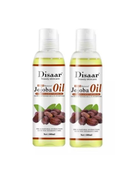 Disaar Pack of 2 Jojoba Oil 100% Natural (100 ml x 2)