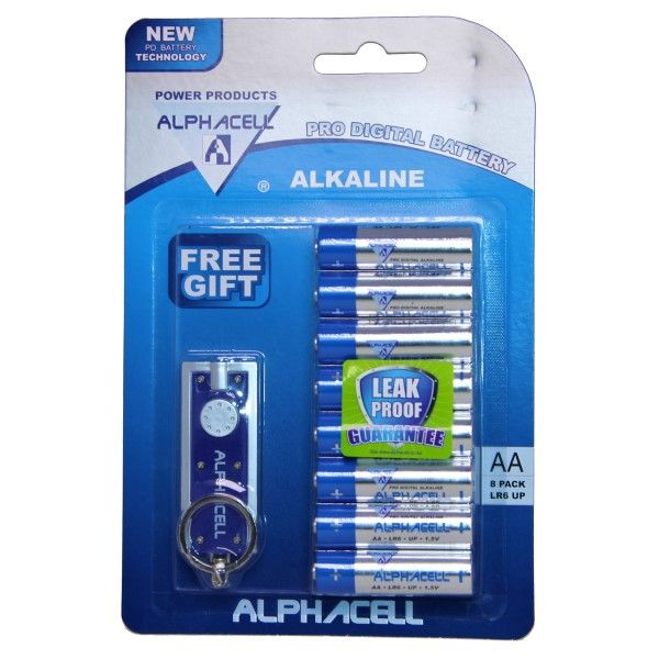 3 pack of Alphacell Size AA Battery 8pc (total 24 batteries)