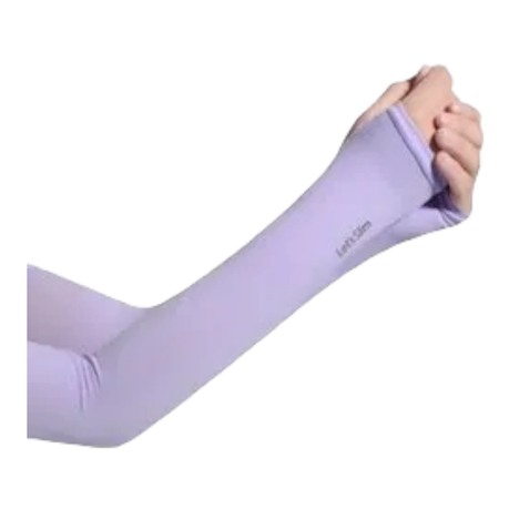 Let's Silim~Lt Grey UV Protection Cooling Light Compression Arm Sleeves SHP  FRE