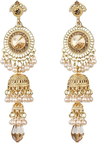 Bollywood Jhumka Jhumki Earrings for Women - Long Tassel Earring Traditional