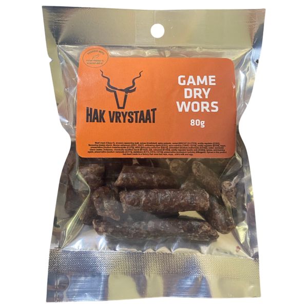 Hak Vrystaat Game Dry Wors 80g