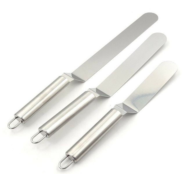 Stainless Steel Angled Cake Icing Spatulas