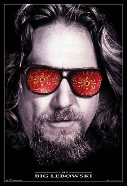 The Big Lebowski - The Dude Poster with Black Frame