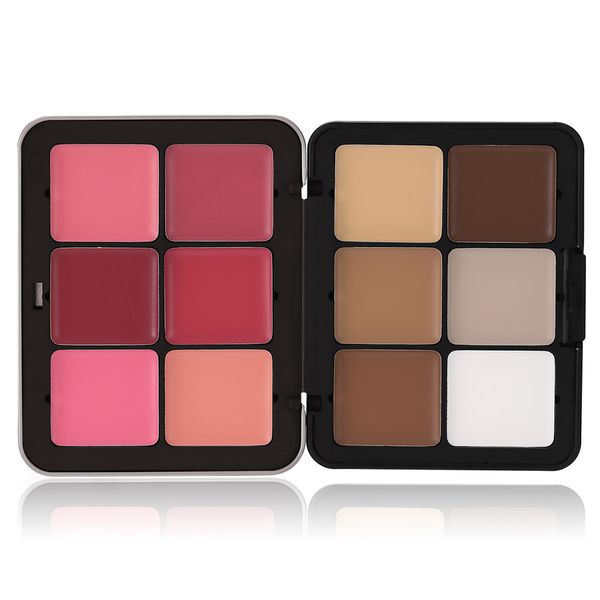 12 Colors Cream Blush Palette, Correcting Concealer Foundation Palette