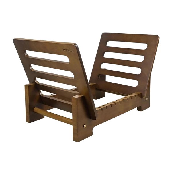MIkaco Wooden Desktop Record Holder Vinyl &amp;Magazine Storage Organizer Rack