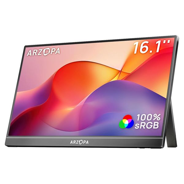 ARZOPA 16.1" Portable Gaming Monitor 60Hz 1080P 100% sRGB with Stand - Z1C