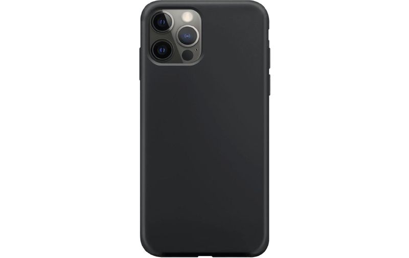 XQISIT Silicone Anti Bacterial Case for iPhone 12 Pro Max - Black
