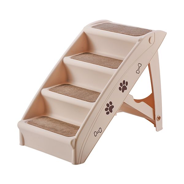 4 Step Foldable Pet Stairs 80kg Capacity for Dogs Cats Bed Sofa Access