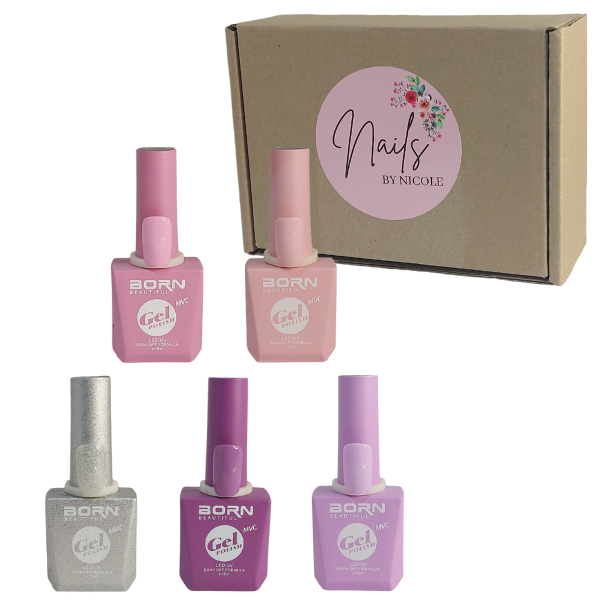 BB UV/LED Gel Nail Polish - Pink &amp; Purples - 5 Piece - Nails by Nicole