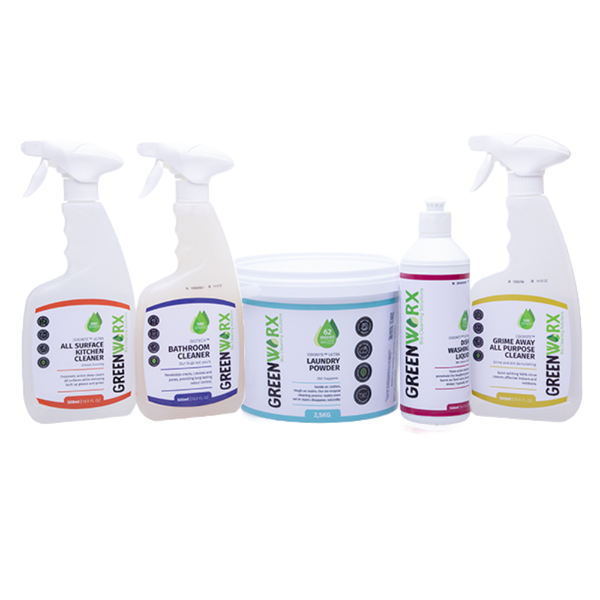 GreenWorx Eco-friendly Household Cleaning Products Combo - 5 Pack Bundle