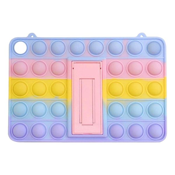 Pop It Silicone Cover compatible with Amazon Fire HD 8 / HD 8 Plus- Rainbow