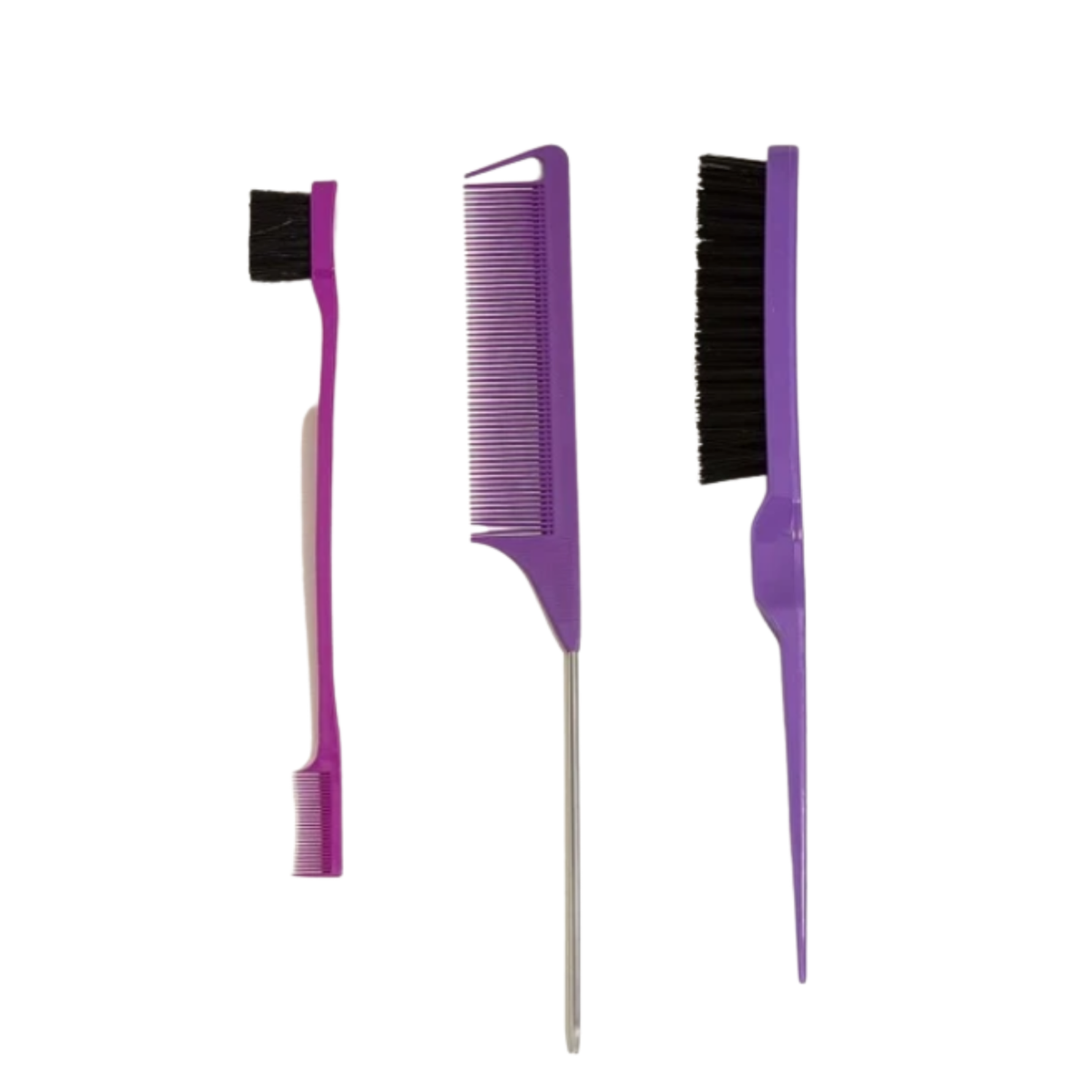 Petite Le Nto 3 Piece Edge Brush and Comb Set