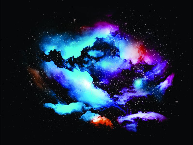 Laptop Skin Protector - Colourful Universe - Vinyl Sticker