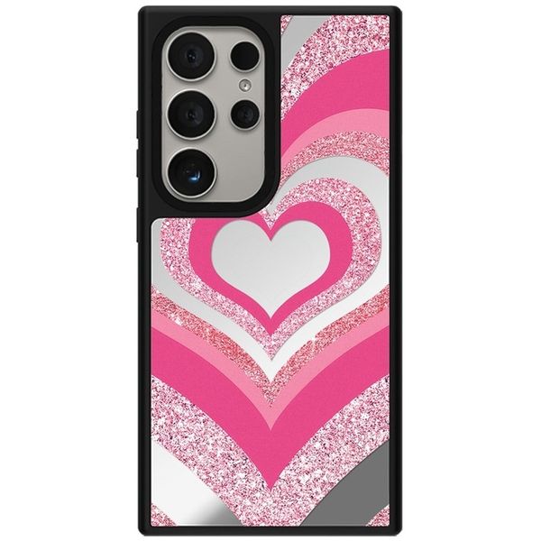 Cute Mirror Hard PC Phone Case Compatible with Samsung Galaxy S25 S24 Ultra