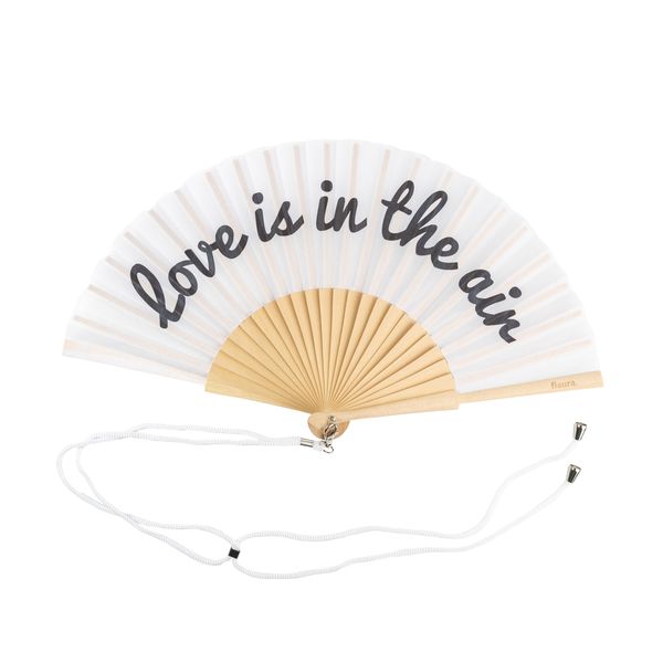 Love is in the Air Handheld Fan - Wood &amp; Textile