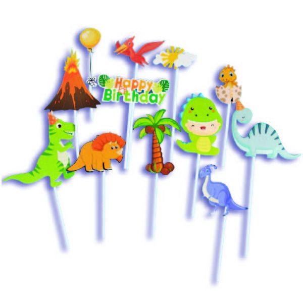 12 Piece Dinasaur Cake Topper