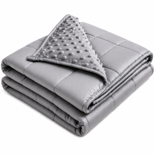 Kids Luxe Bamboo/Minky Dot Dual-Sided Weighted Blanket - 91x122cm