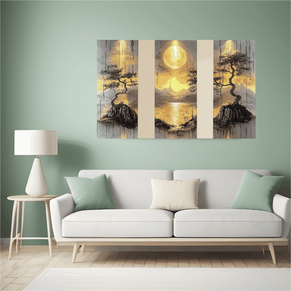 3 Piece Set Leaflure Bansai Tree Wall Art