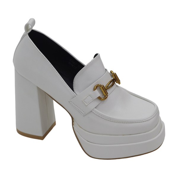Lamara Paris Ohio Platform Block High Heel With Trim Black