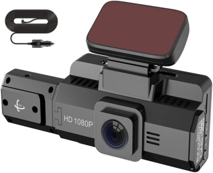 Dual Lens HD Car DVR (Front + Interior Recording) Dashboard Camera