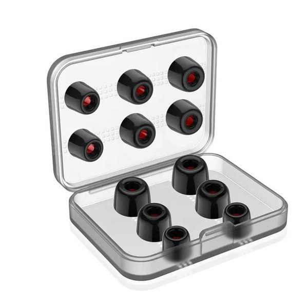 New Bee - Memory Foam Eartips with Case - S/M/L - Black