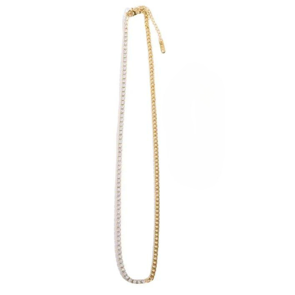James Jewellery Gold Cuban Tennis Chain Necklace