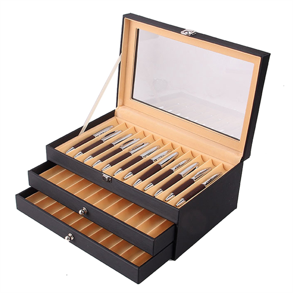 36 Slots Wooden Pen Display Storage Box 1