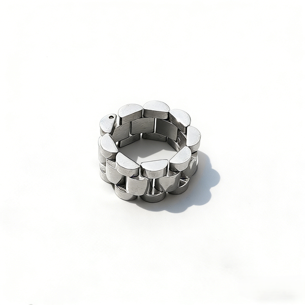 ZELTRYN Exaggerated Labor Intensive Textured Heavy Metal Handmade Ring