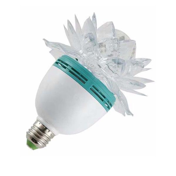 360 Degree Rotating Lotus Disco Bulb for Home Birthday