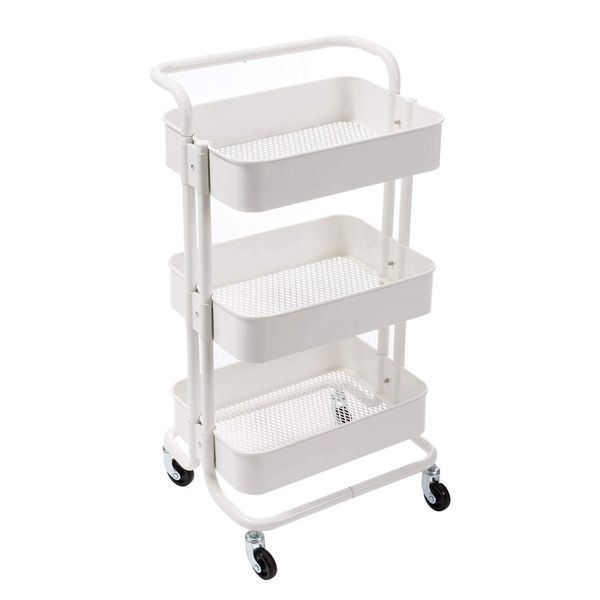 3 Tier Multi Functional Trolley - White