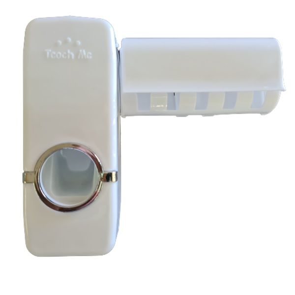 Toothpaste Dispenser &amp; Toothbrush Holder Set - Wall Mounted